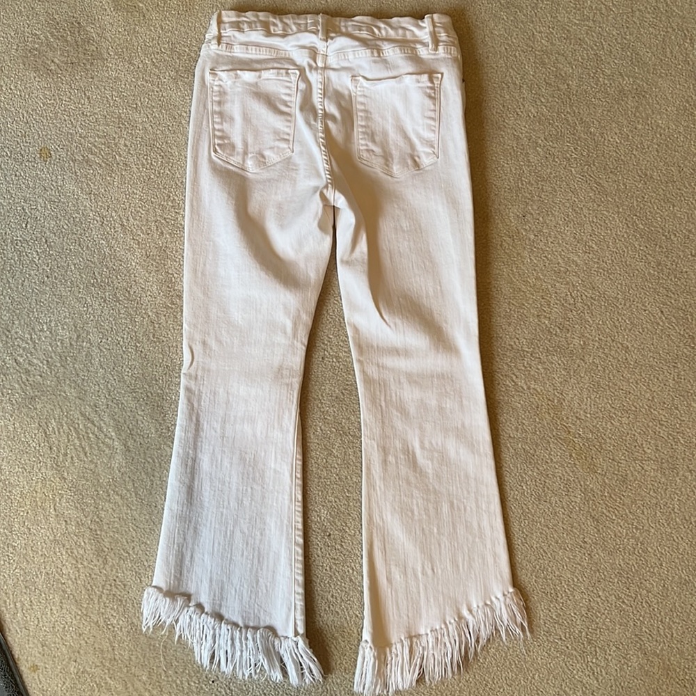 Frame white womens denim le crop mini boot sz 29 - Picture 3 of 3